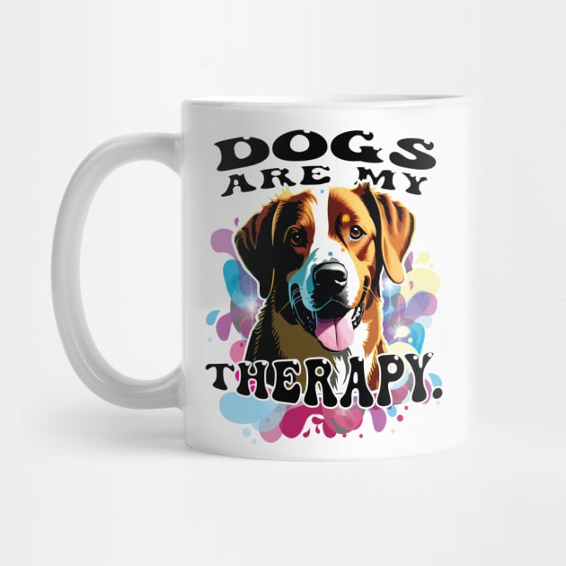 Dogs Are My Therapy T-shirt, Pawprints Tees, Gift Shirt, Dog-lover T-shirt, Funny Animal Shirt, Graphic Tees by PasJules